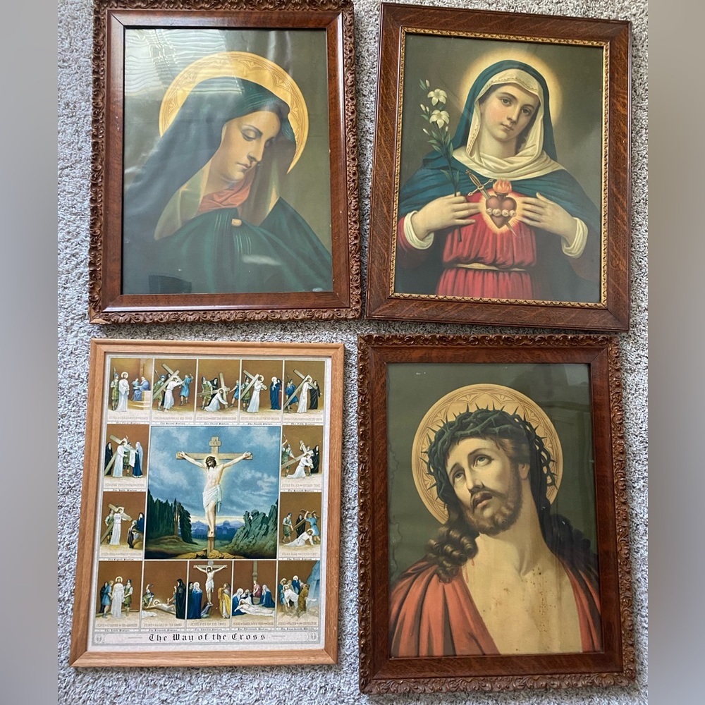 Bundle of 4 Antique Catholic Images  1920’s-1930’s